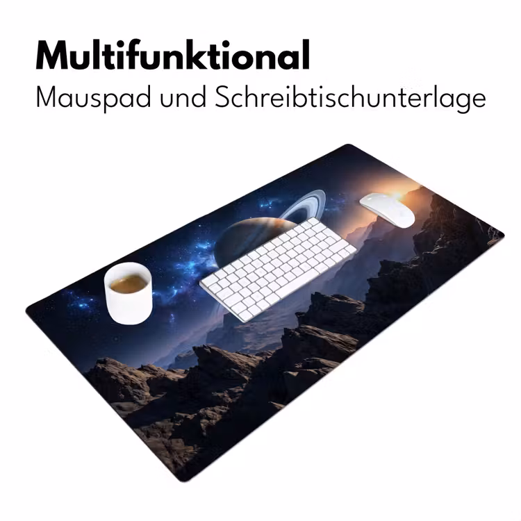 Fantasy - Kosmos - Landschap Muismat XXL klein -ysfeer4_duits