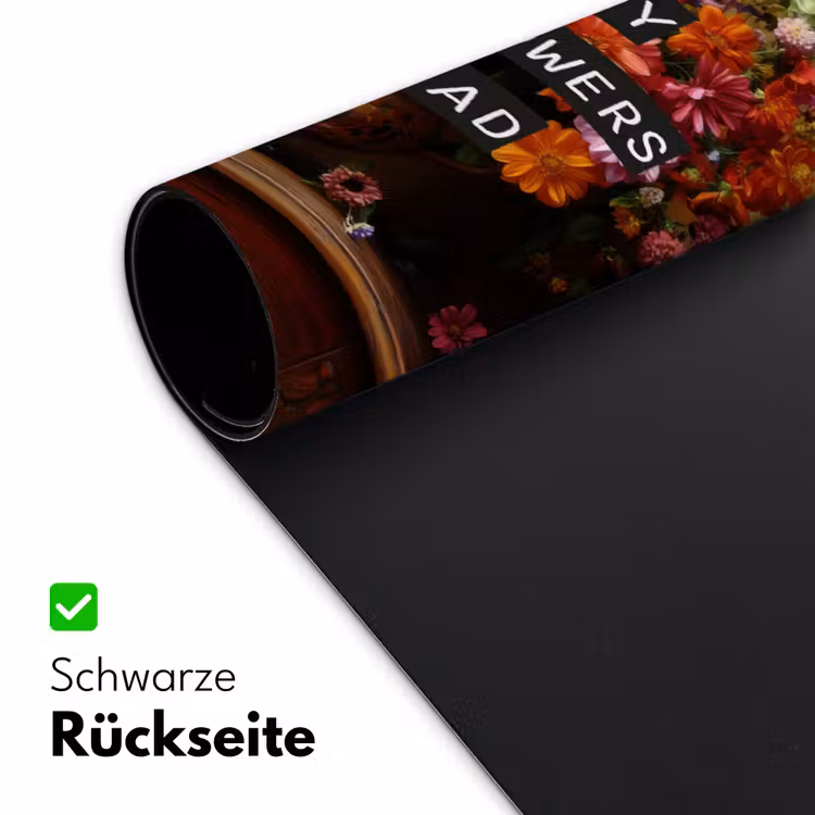 Kleur - Bloemen - Vintage - Bloemenvaas Muismat XXL klein -ysfeer2_duits