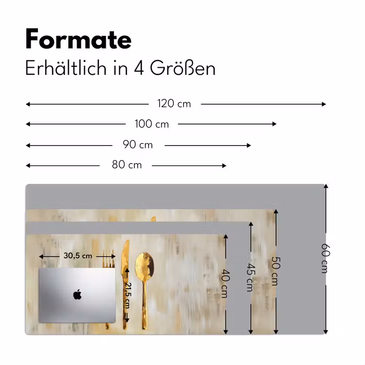 Verf - Goud - Bestek Muismat XXL klein -ysfeer5_duits