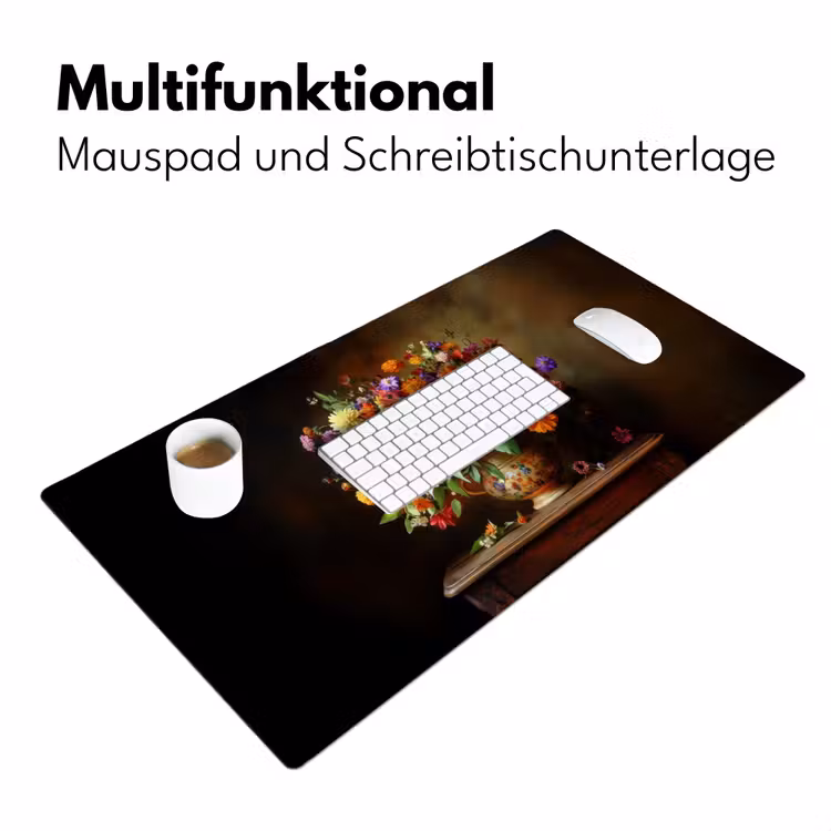 Kleuren - Boeket - Vaas - Hout Muismat XXL klein -ysfeer4_duits