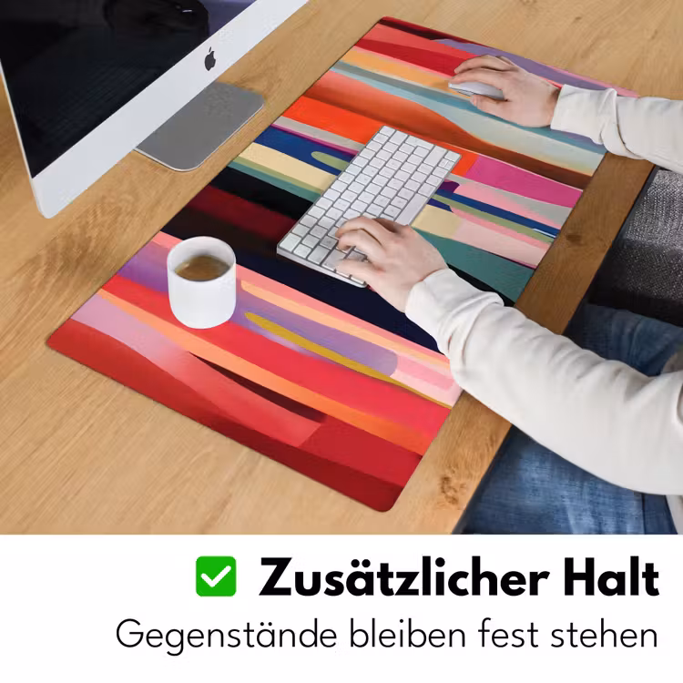 Kleurbanen - Verticaal - Kleurrijk Muismat XXL klein -ysfeer3_duits