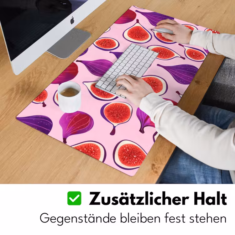 Vijgen - Roze - Paars Muismat XXL klein -ysfeer3_duits