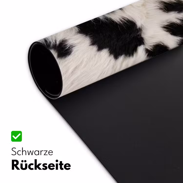 Bont - Textuur - Zwart - Wit Muismat XXL klein -ysfeer2_duits