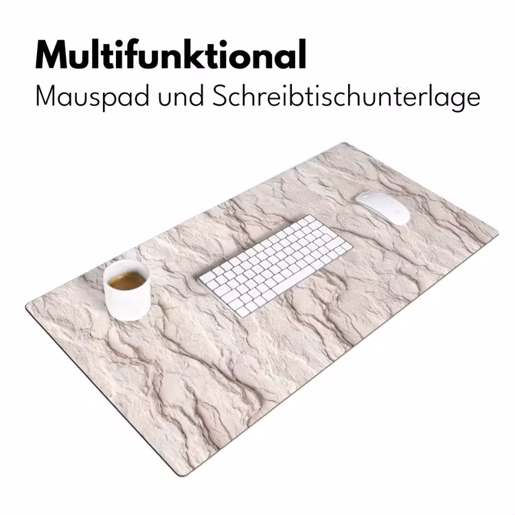 Rots - Structuur - Natuur - Beige - Abstract Muismat XXL klein -ysfeer4_duits