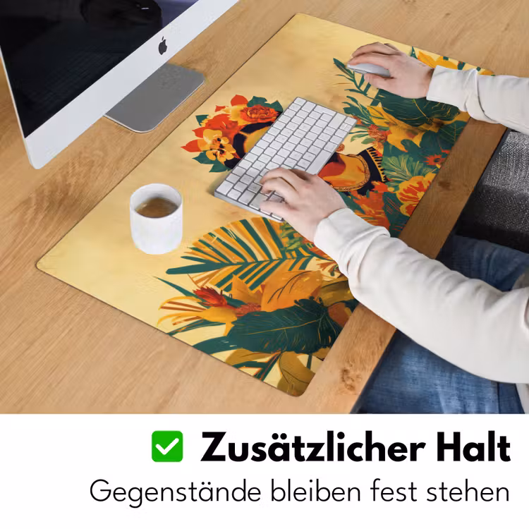 Vrouwelijk - Bloemen - Sieraden Muismat XXL klein -ysfeer3_duits