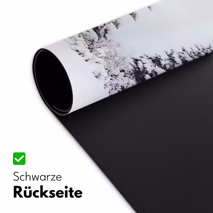 Fijnsparren - Sneeuw - Winter - Landschap - Stilte Muismat XXL klein -ysfeer2_duits