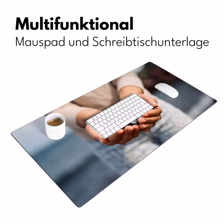 Schreibtischunterlage - Fisch – Hände – Natur - Vis - Handen - Natuur Muismat XXL klein