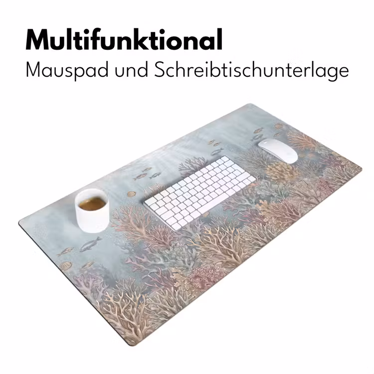 Vis - Koraal - Oceaan - Illustratie - Onderwater Muismat XXL klein -ysfeer4_duits