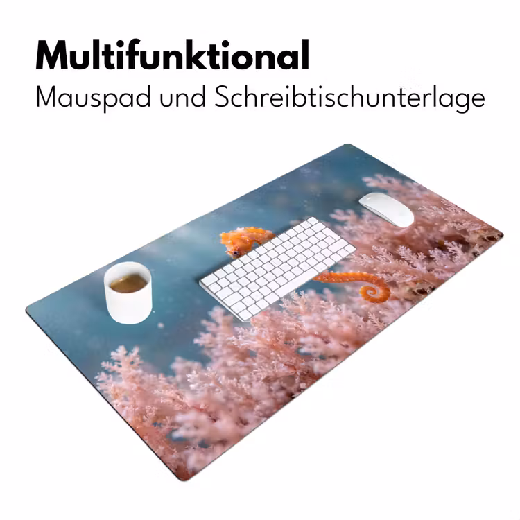 Vis - Koraal - Oceaan - Macro - Oranje Muismat XXL klein -ysfeer4_duits
