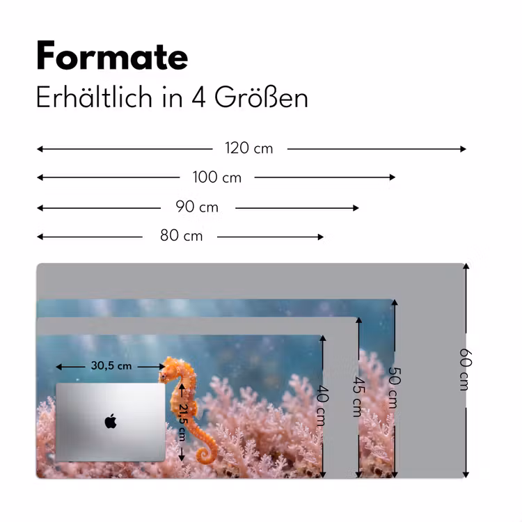 Vis - Koraal - Oceaan - Macro - Oranje Muismat XXL klein -ysfeer5_duits