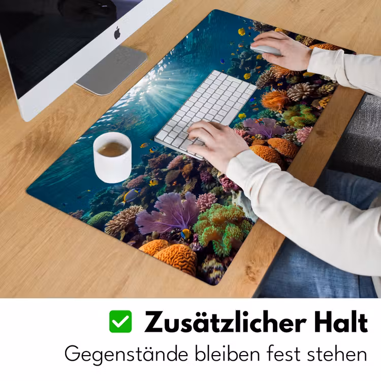 Vis - Koraal - Oceaan - Natuur - Kleurrijk Muismat XXL klein -ysfeer3_duits