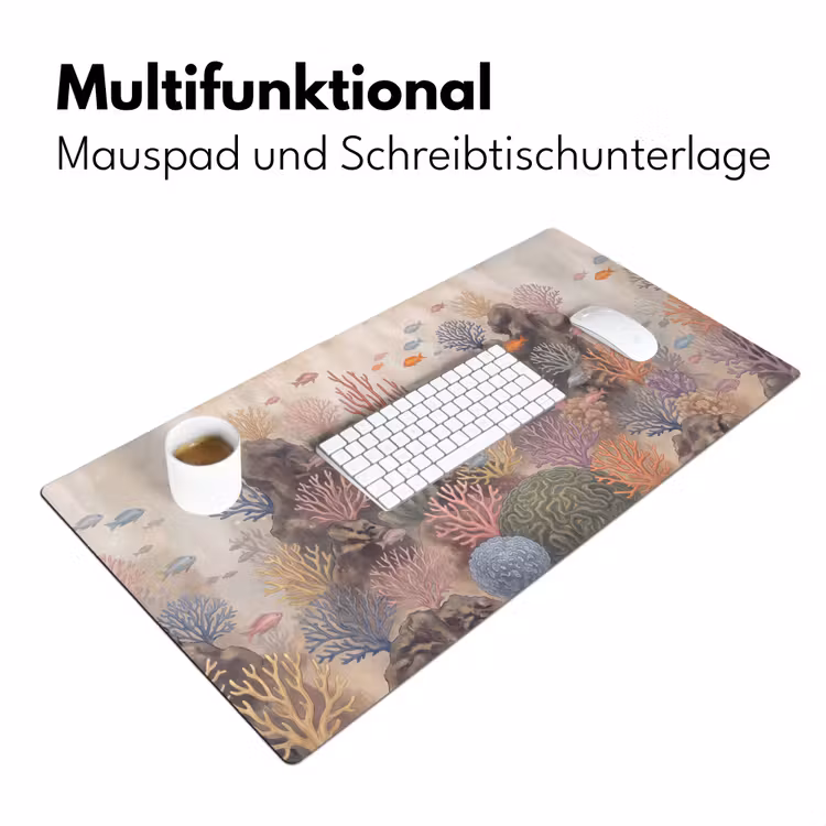 Vis - Koraalrif - Onderwaterwereld - Illustratie Muismat XXL klein -ysfeer4_duits