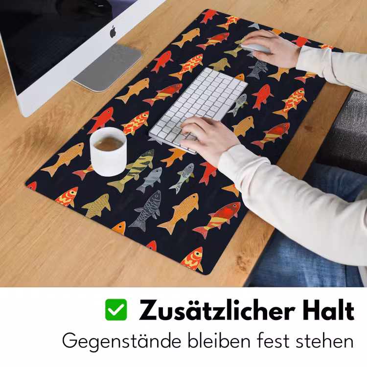 Vissen - Patroon - Kleurrijk Muismat XXL klein 681 -ysfeer3_duits