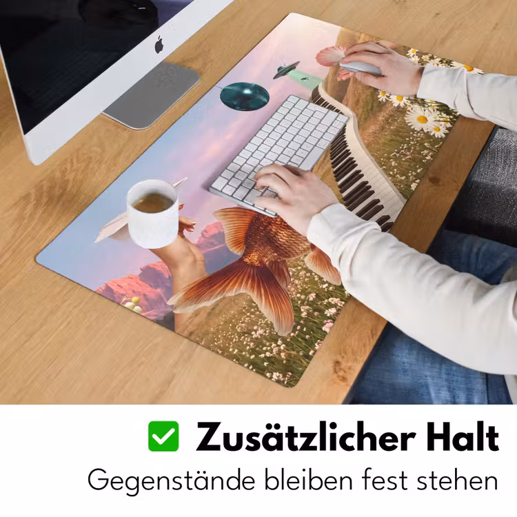 Schreibtischunterlage - Fisch – Natur – Abstrakt - Vis - Natuur - Abstract Muismat XXL klein
