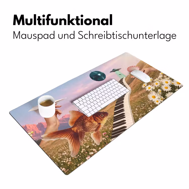 Schreibtischunterlage - Fisch – Natur – Abstrakt - Vis - Natuur - Abstract Muismat XXL klein