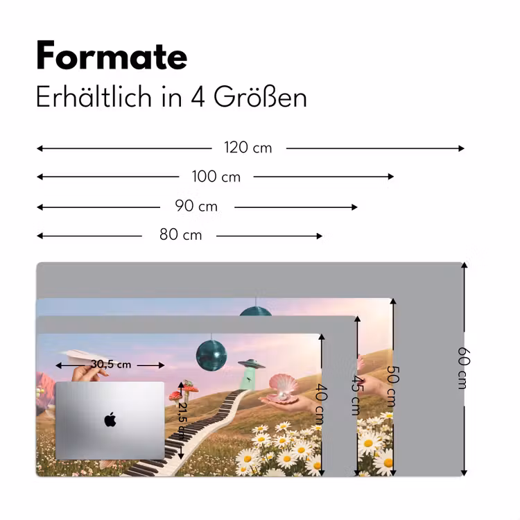 Schreibtischunterlage - Fisch – Natur – Abstrakt - Vis - Natuur - Abstract Muismat XXL klein
