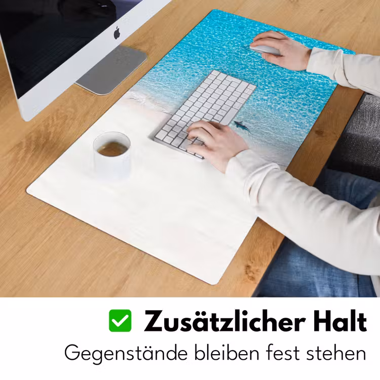 Vis - Oceaan - Strand - Turquoise - Natuur Muismat XXL klein -ysfeer3_duits