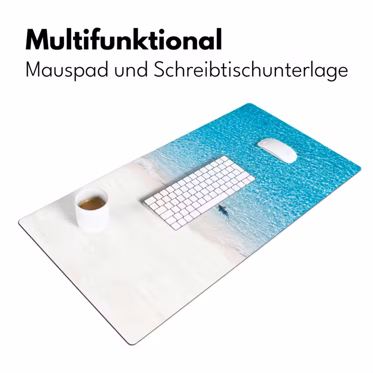 Vis - Oceaan - Strand - Turquoise - Natuur Muismat XXL klein -ysfeer4_duits