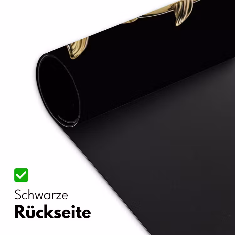 Vis - Zwart - Goud - Tekst Muismat XXL klein -ysfeer2_duits