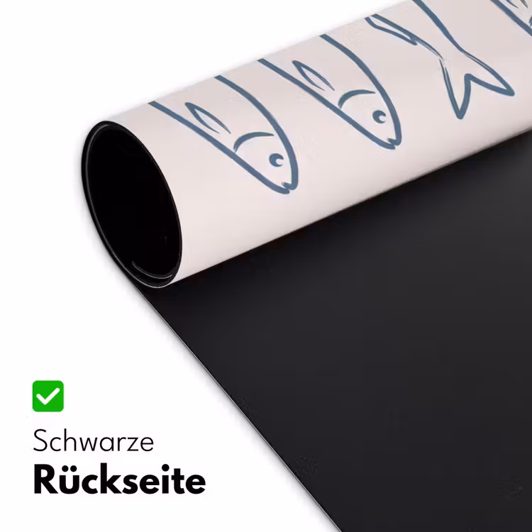 Schreibtischunterlage - Fisch – Vier – Tiere – Abstrakt – Blau - Vis - Vier - Dieren - Abstract - Blauw Muismat XXL klein