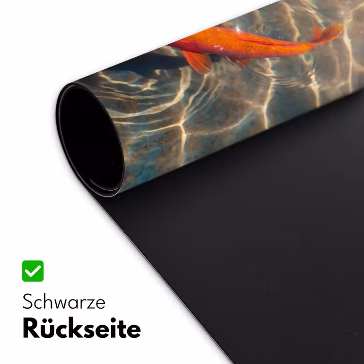 Vis - Water - Dieren - Oranje - Goud Muismat XXL klein -ysfeer2_duits