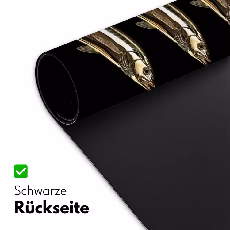 Vissen - Goud - Zwart Muismat XXL klein -ysfeer2_duits