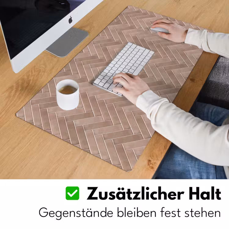 Visgraat - Wandtegel - Oudroze - Terracotta Muismat XXL klein 681 -ysfeer3_duits