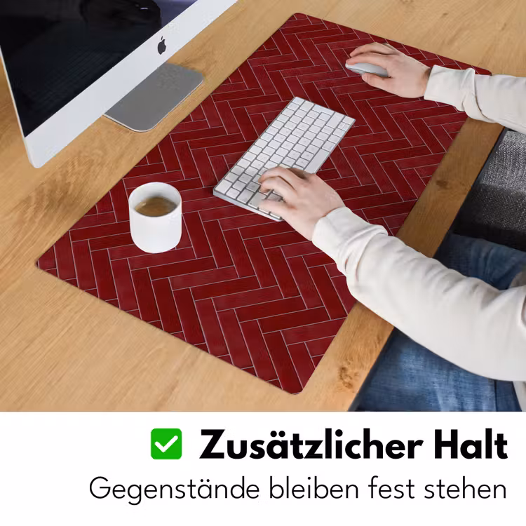 Visgraat - Wandtegel - Bordeaux - Rood Muismat XXL klein 681 -ysfeer3_duits
