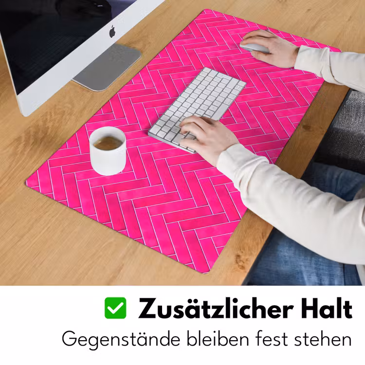 Visgraat - Wandtegel - Fuchsia - Roze Muismat XXL klein 681 -ysfeer3_duits