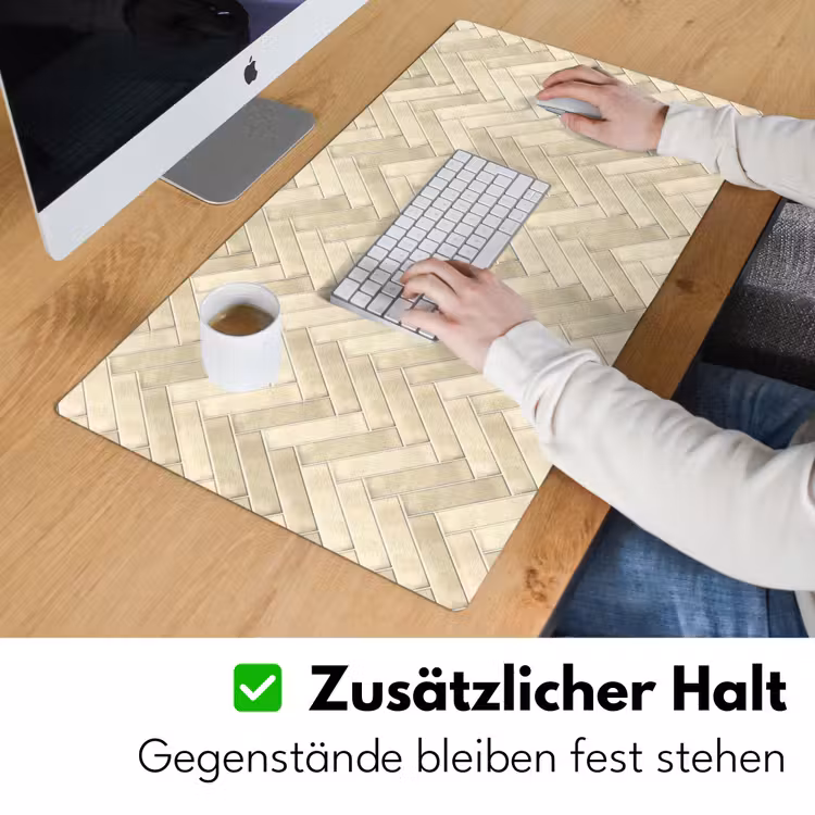 Visgraat - Wandtegel - Licht Beige Muismat XXL klein 681 -ysfeer3_duits