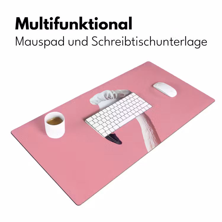 Flamingo - Roze - Koksmuts - Vogel Muismat XXL klein -ysfeer4_duits