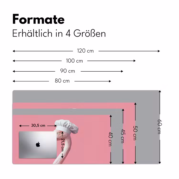 Flamingo - Roze - Koksmuts - Vogel Muismat XXL klein -ysfeer5_duits