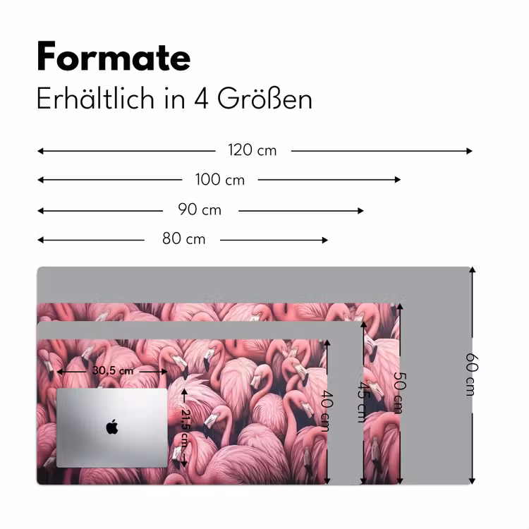 Flamingo - Roze - Dieren Muismat XXL klein -ysfeer5_duits