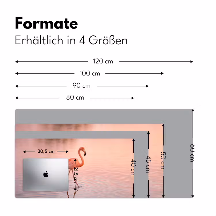 Flamingo - Water - Roze Muismat XXL klein -ysfeer5_duits