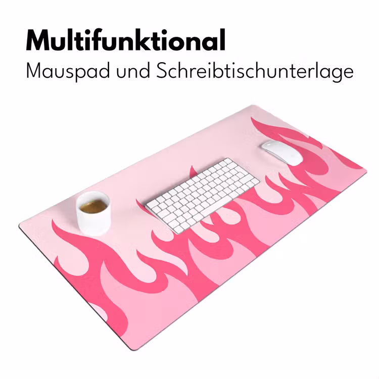 Vlammen - Patroon - Abstract - Modern - Roze Muismat XXL klein -ysfeer4_duits