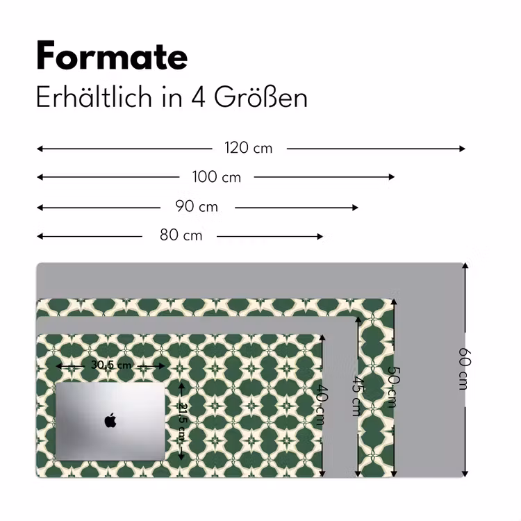 Tegel - Klassiek - Groen Muismat XXL klein 681 -ysfeer5_duits