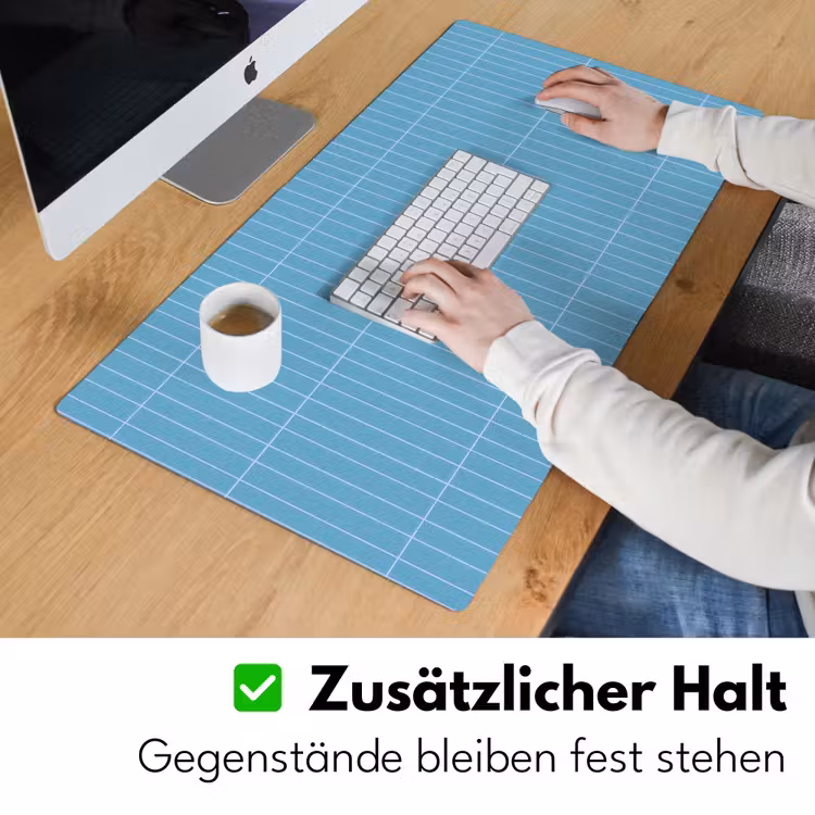 Tegel - Langwerpig - Patroon - Blauw Muismat XXL klein 681 -ysfeer3_duits