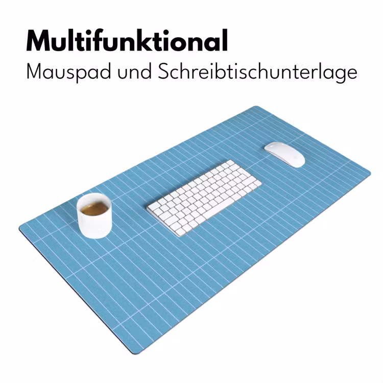 Tegel - Langwerpig - Patroon - Blauw Muismat XXL klein 681 -ysfeer4_duits