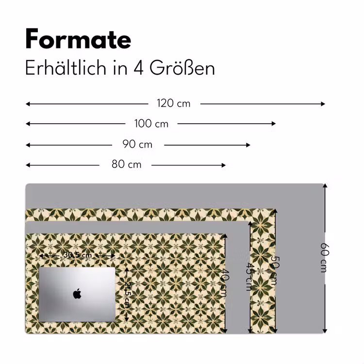 Tegel - Dessin - Groen Muismat XXL klein 681 -ysfeer5_duits