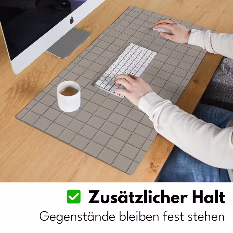 Tegel - Patroon Kiezel - Grijs Muismat XXL klein 681 -ysfeer3_duits