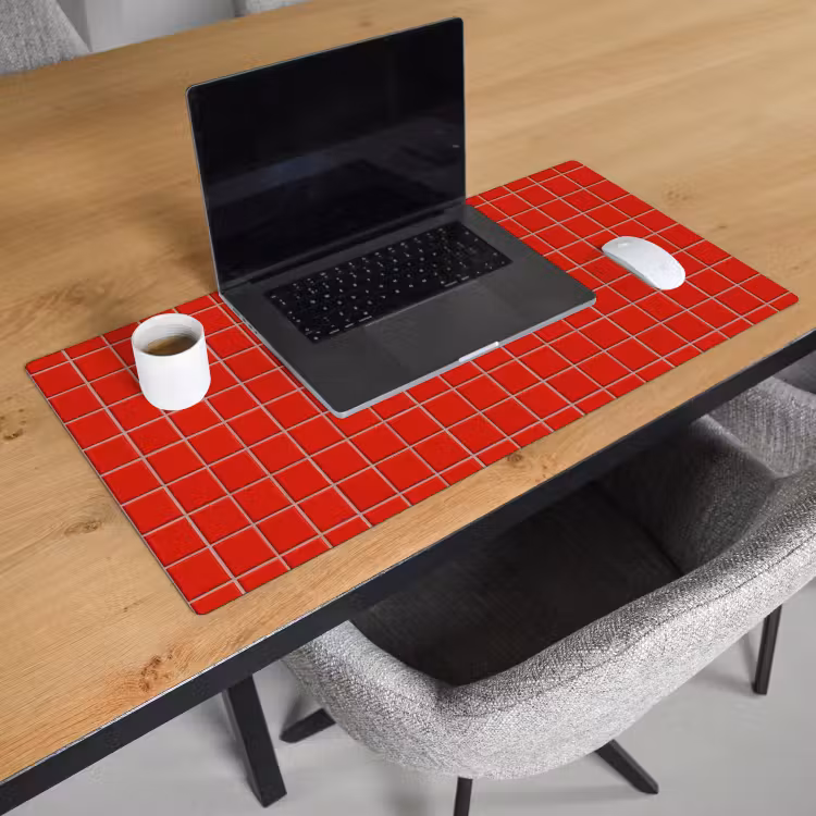 Tegel - Patroon - Kersen - Rood Muismat XXL klein 681 -sfeer1