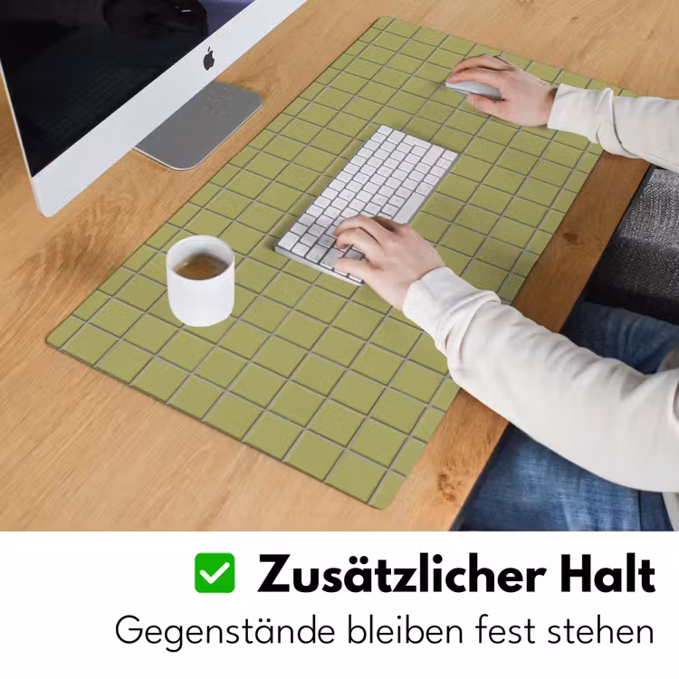 Tegel - Patroon - Olijfgroen Muismat XXL klein 681 -ysfeer3_duits