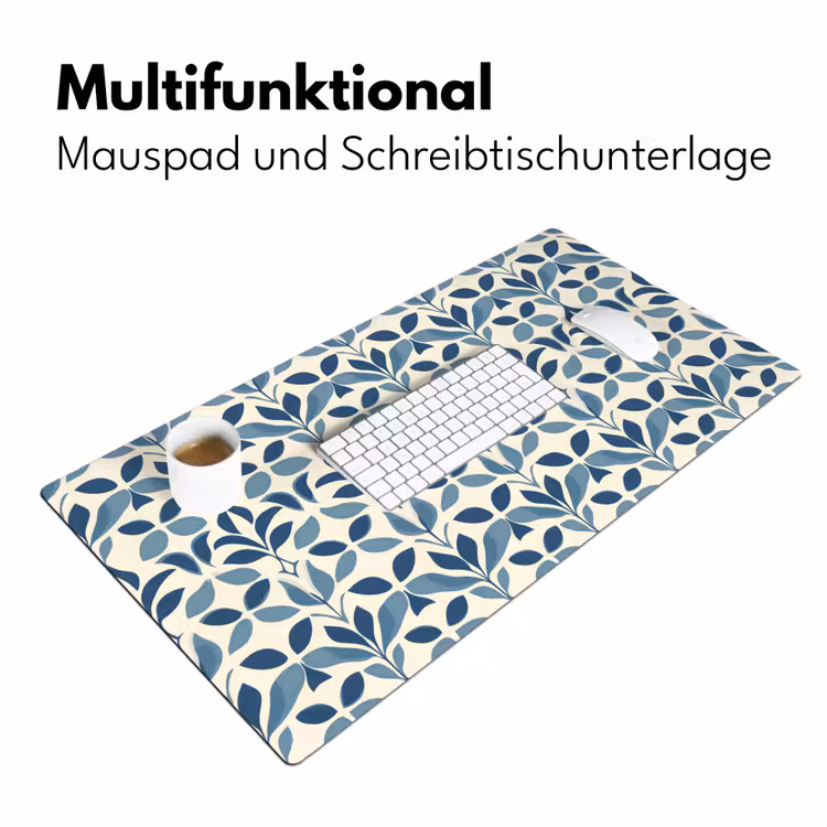 Flora - Modern - Blauw Muismat XXL klein 681 -ysfeer4_duits