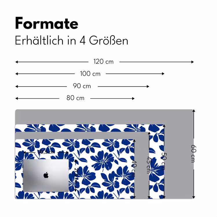 Floraal - Modern - Blauw Muismat XXL klein 681 -ysfeer5_duits