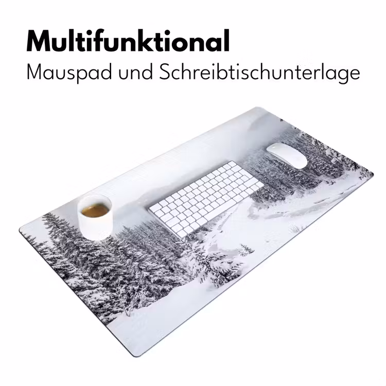 Rivier - Bevroren - Landschap - Winter Muismat XXL klein -ysfeer4_duits
