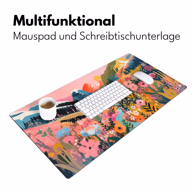 Rivier - Diepte - Bloemen Muismat XXL klein -ysfeer4_duits