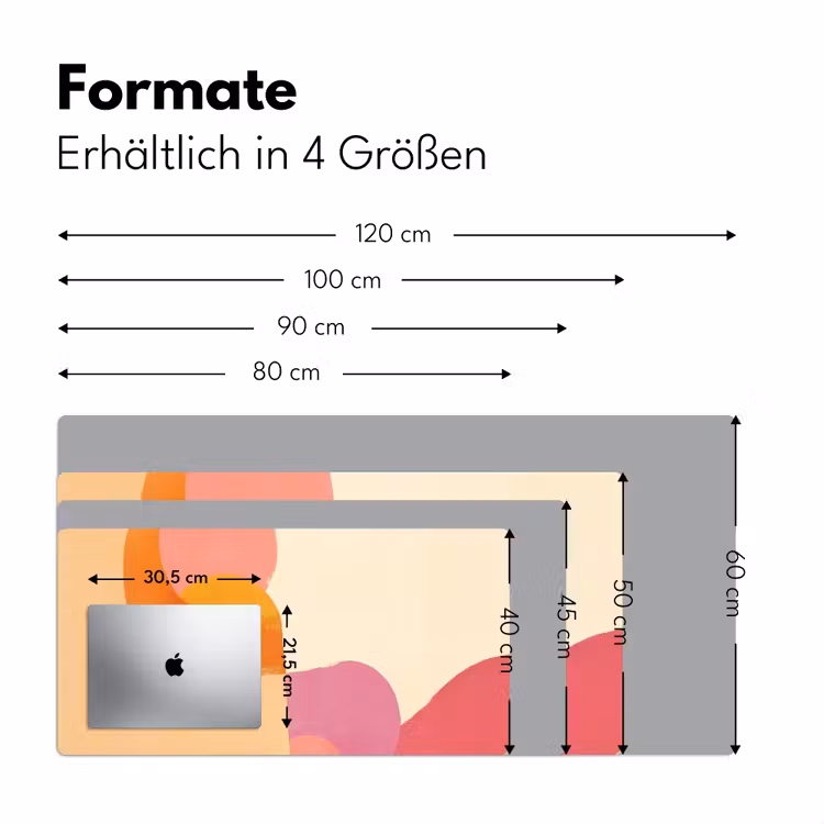 Vormen - Abstract - Kleurrijk Muismat XXL klein -ysfeer5_duits