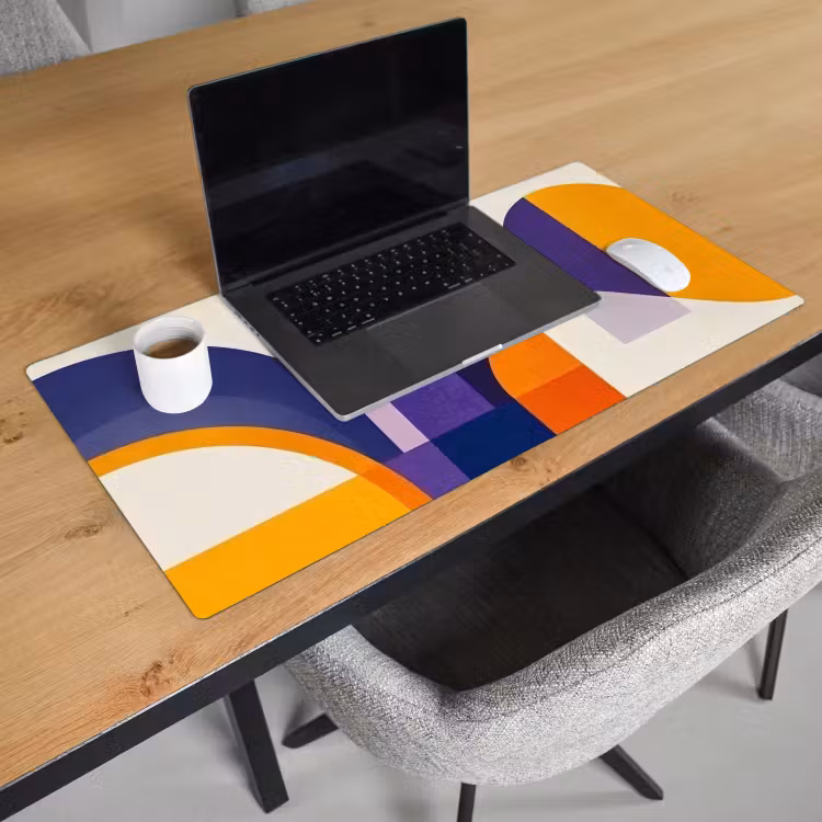 Vormen - Abstract - Grafisch - Oranje Muismat XXL klein -sfeer1