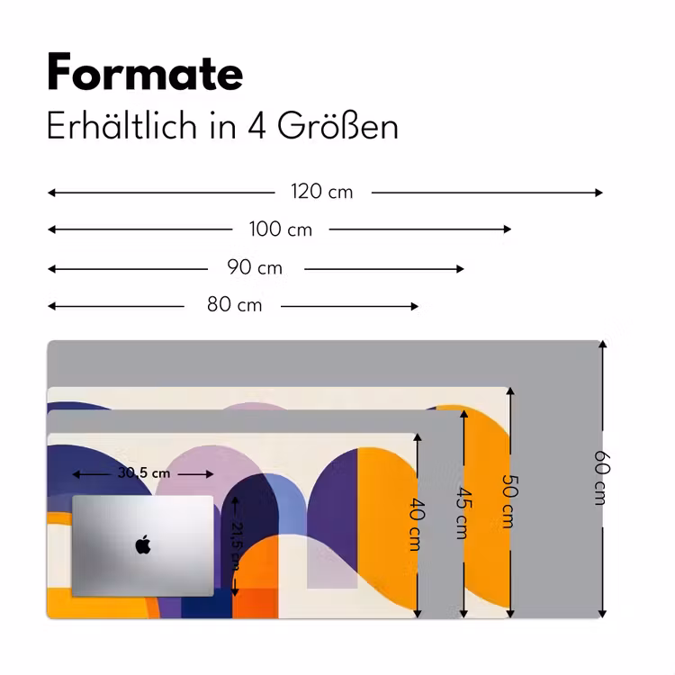 Vormen - Abstract - Grafisch - Oranje Muismat XXL klein -ysfeer5_duits