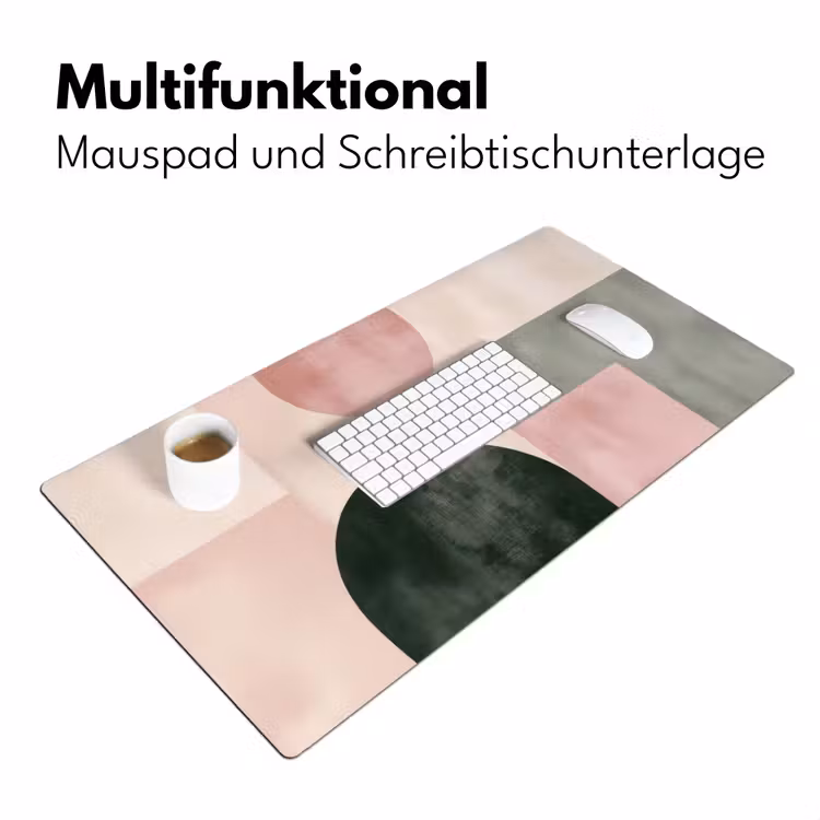 Vormen - Abstract - Cirkel - Zwart Muismat XXL klein -ysfeer4_duits